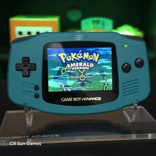 Teal Game Boy Advance GBA Console with iPS V5 Backlight Backlit LCD 