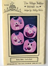 D30 CUTE ANIMAL LET'S EAT BABY BIB PATTERN