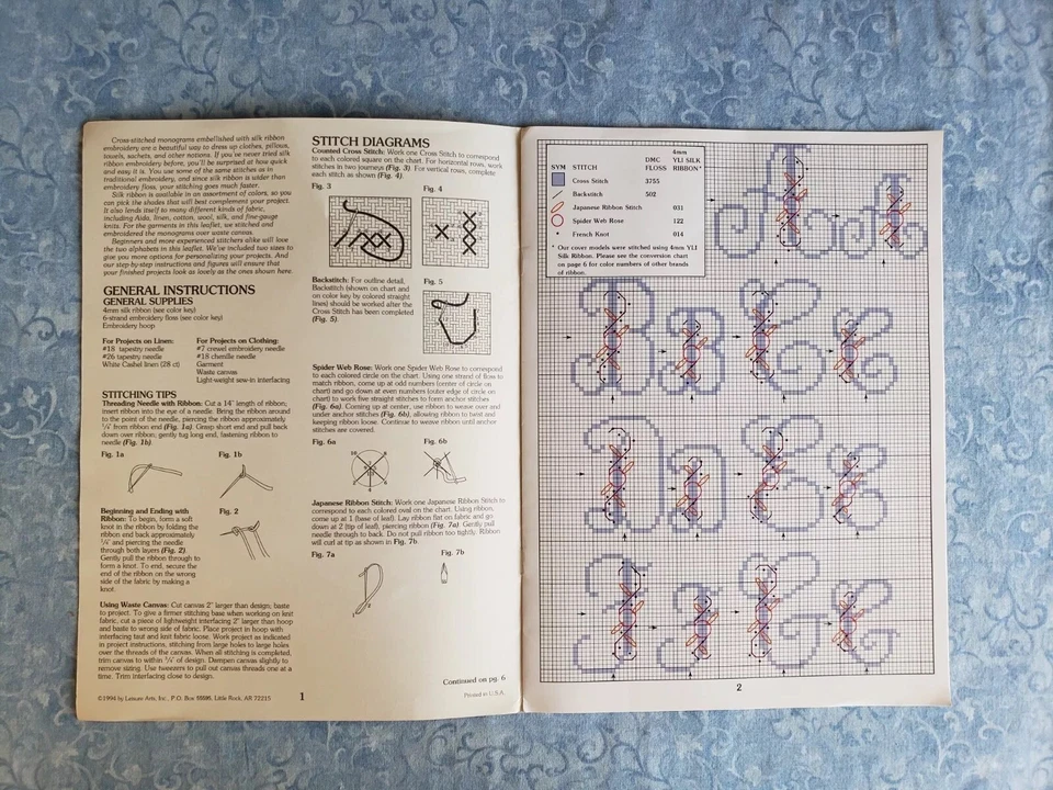 LOT 2 Beginner's SILK RIBBON Embroidery Leisure Arts 2643+Mad About MACRAMÉ USA - Image 3 of 4