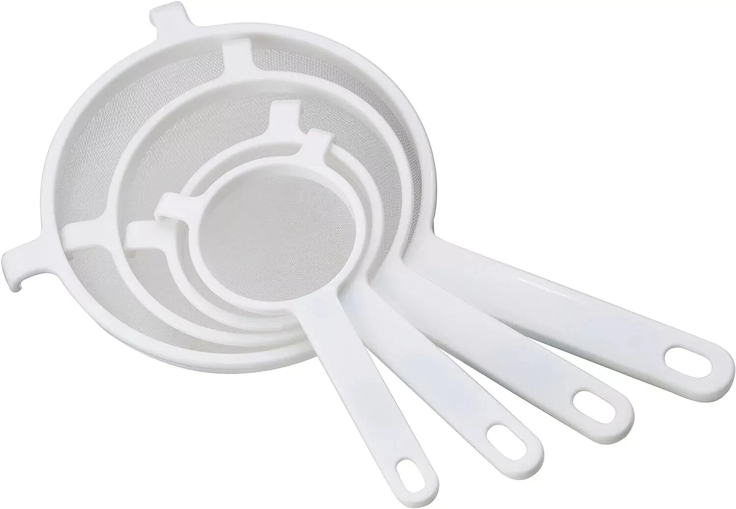 Harold Import Company Doubleear Fine Strainer Set Nylon Mesh Set Of 4