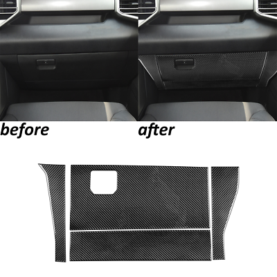 Real Carbon Fiber Co-pilot Glove Box Panel Trim For Toyota Tundra