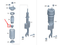 MERCEDES-BENZ AMG GT X290 Federbeinisolator vorne A2903212600 NEU ORIGINAL