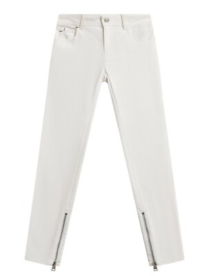 NWT 1800$ RRP Tom Ford Zip Cuff Skinny Jeans White Denim Women Size 27