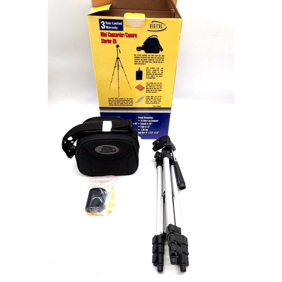 Trípode para videocámara Digital Concepts, estuche y kit de limpieza Foto 2 de 4
