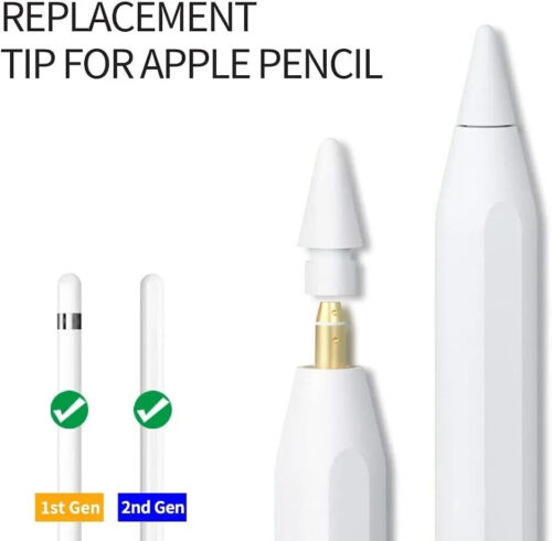 5Pcs Replacement Tips For Apple Pencil Tip 1St 2Nd PRO Generation Extra Nibs Nib - Picture 2 of 11