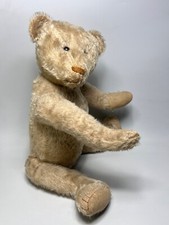 1927 Antique Steiff Teddy Bear toy White Humpback Central Seam Button Eyes 20''