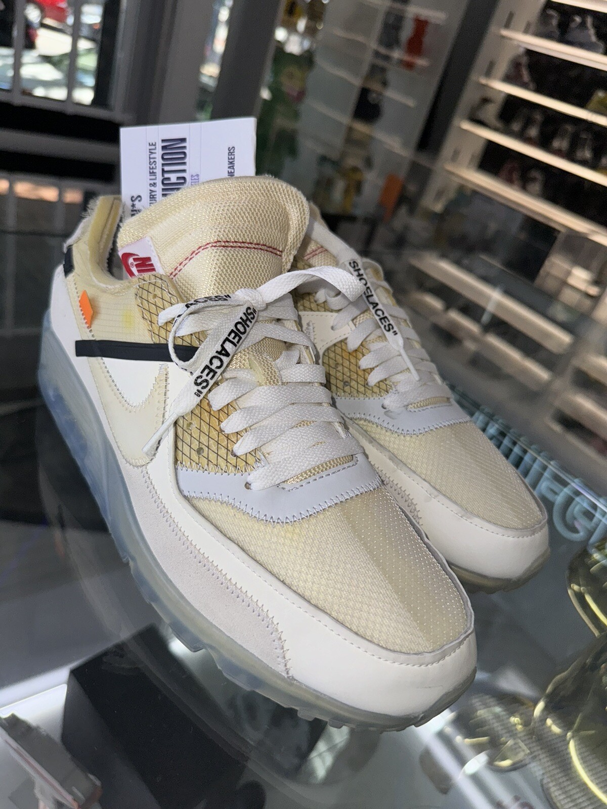 OFF WHITE X NIKE Nike Air Max taglia 11 5 x BIANCO SPORCO The Ten 2017 Coppia personale Rick Ross