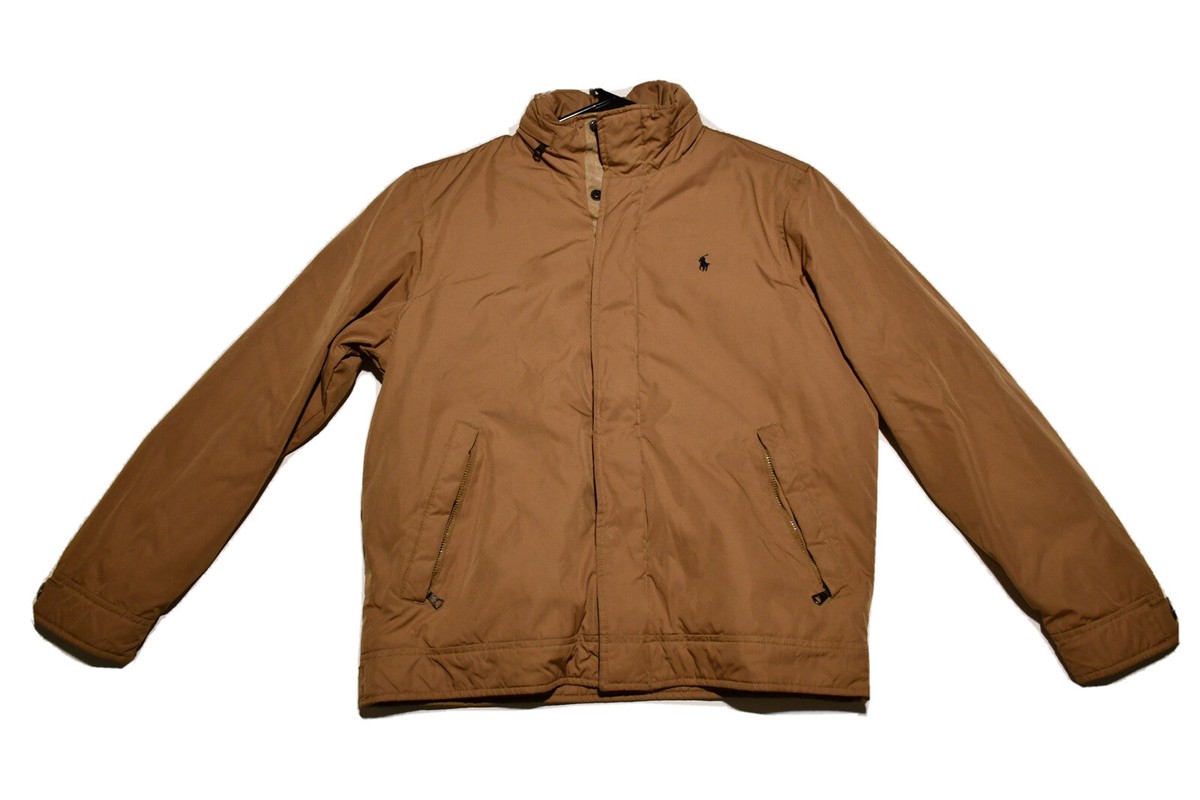 Polo Ralph Lauren Jacket Collared Khaki Tan S Lightweight Polo Ralph Lauren Jacket Collared Khaki Tan S Lightweight