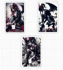 Goth Demon Girl Credit Debit ATM Card Skin Stickers Sexy Rose Hot Manga Love USA