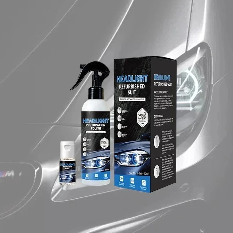 180ml Automotive Headlamp Restoration Fluid Kit Headlight Polishing ...