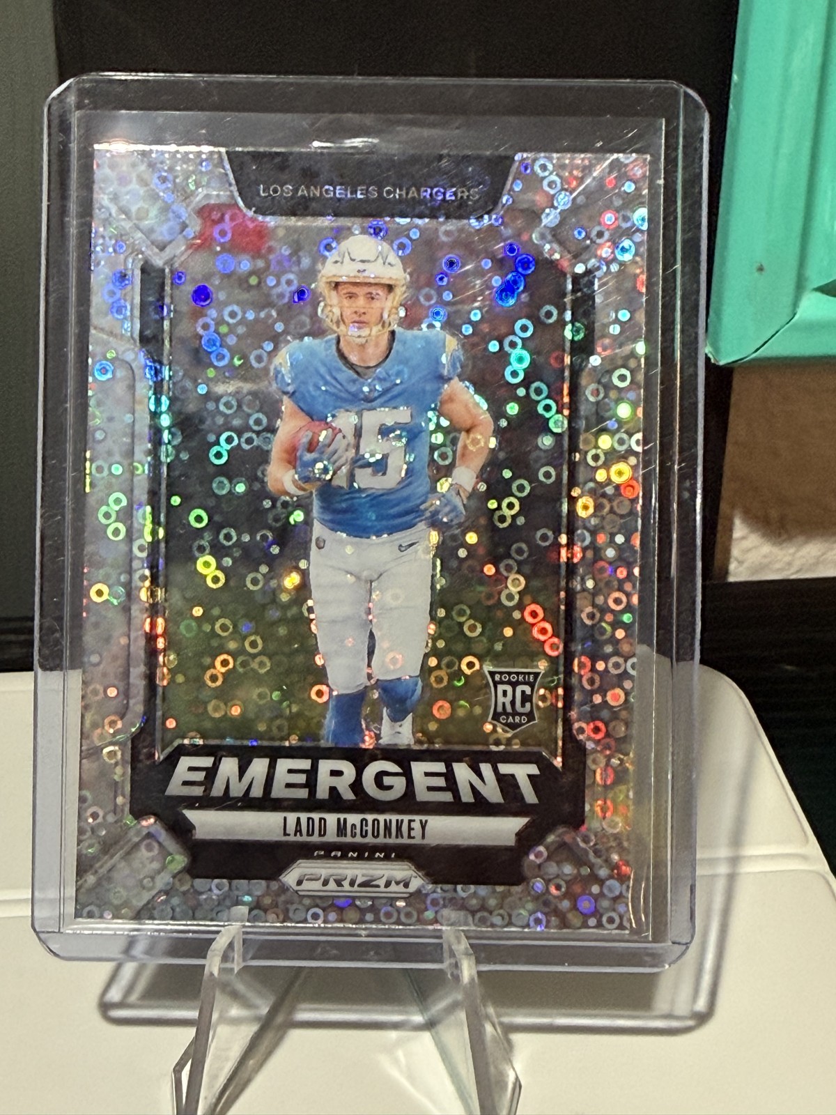 2024 Panini Prizm - Emergent Ladd McConkey #13 No Huddle Prizm (RC)