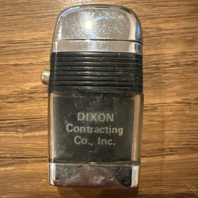 Rare Vintage Scripto Vu-Lighter Lighter Dixon Contracting Co. - See Description 