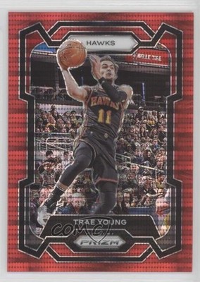 2023-24 Panini Prizm Red Seismic Prizm 282/299 Trae Young #3 1o3u