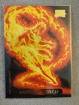 Marvel Masterpieces Human Torch #52 1994 Fleer Trading Card G&T Hildebrandt