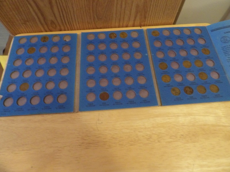 Wheat Pennies Coins (Lot of 17) Various Dates in Lincoln Cents Book