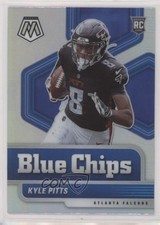 2021 Panini Mosaic Blue Chips Silver Prizm Kyle Pitts #10 0q4s