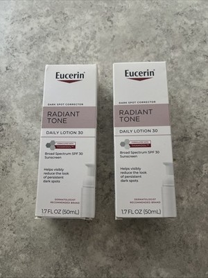 2X Eucerin Daily Lotion SPF 30 Dark Spot Corrector Radiant Tone 1.7 oz