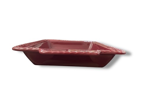 GG Collection Burgundy Gracious Goods Rectangular Baker 17 in x 10.5 in Handled - Picture 9 of 17