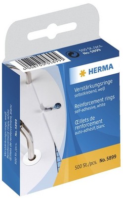 Herma 5899 Verstärkungsringe selbstklebend auf Rolle Ø 12 mm weiß 500 St.
