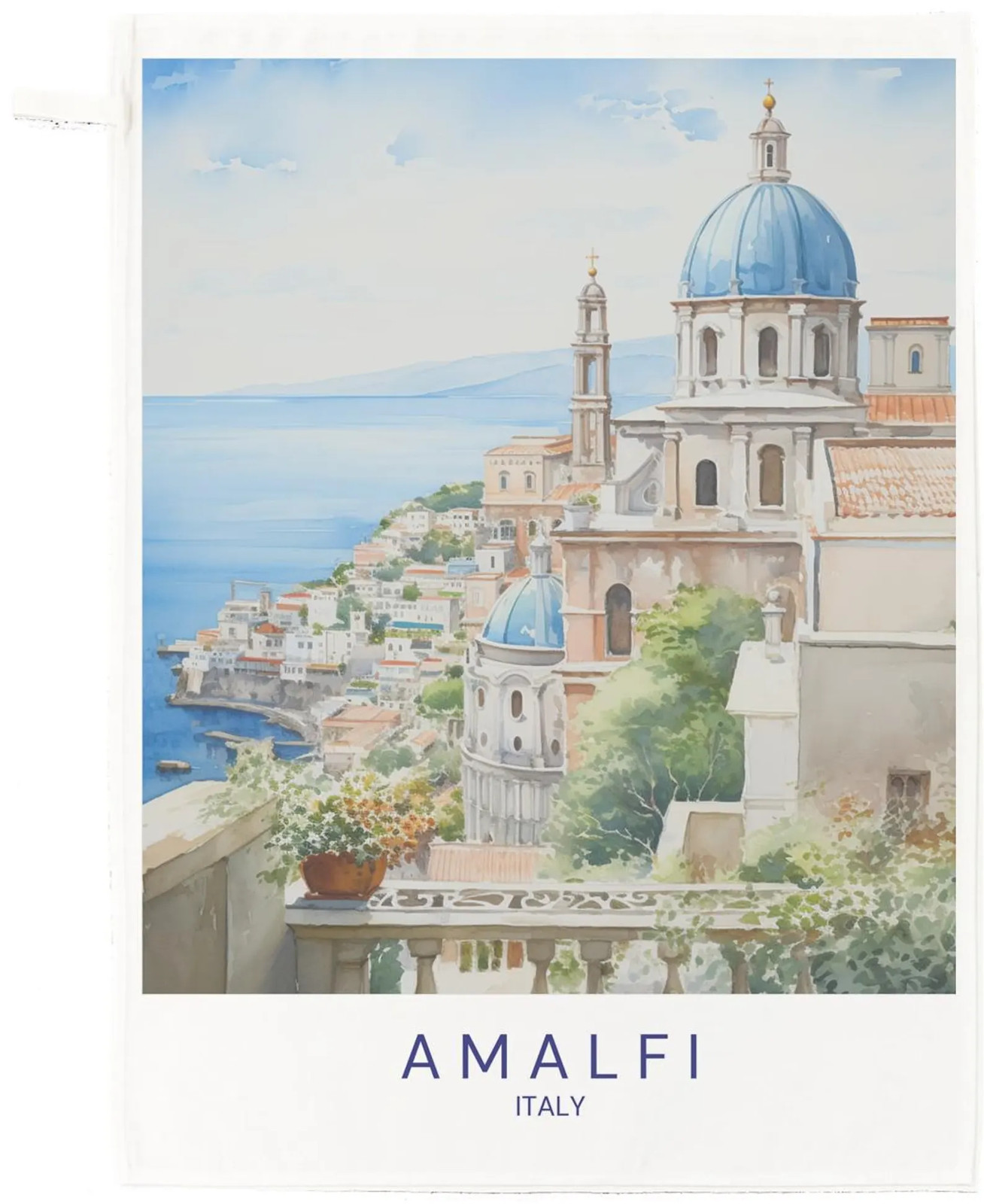 Amalfi Coast Italy Cotton Tea Towel