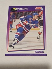 Troy Mallette #178 1991-92 Score American New York Rangers