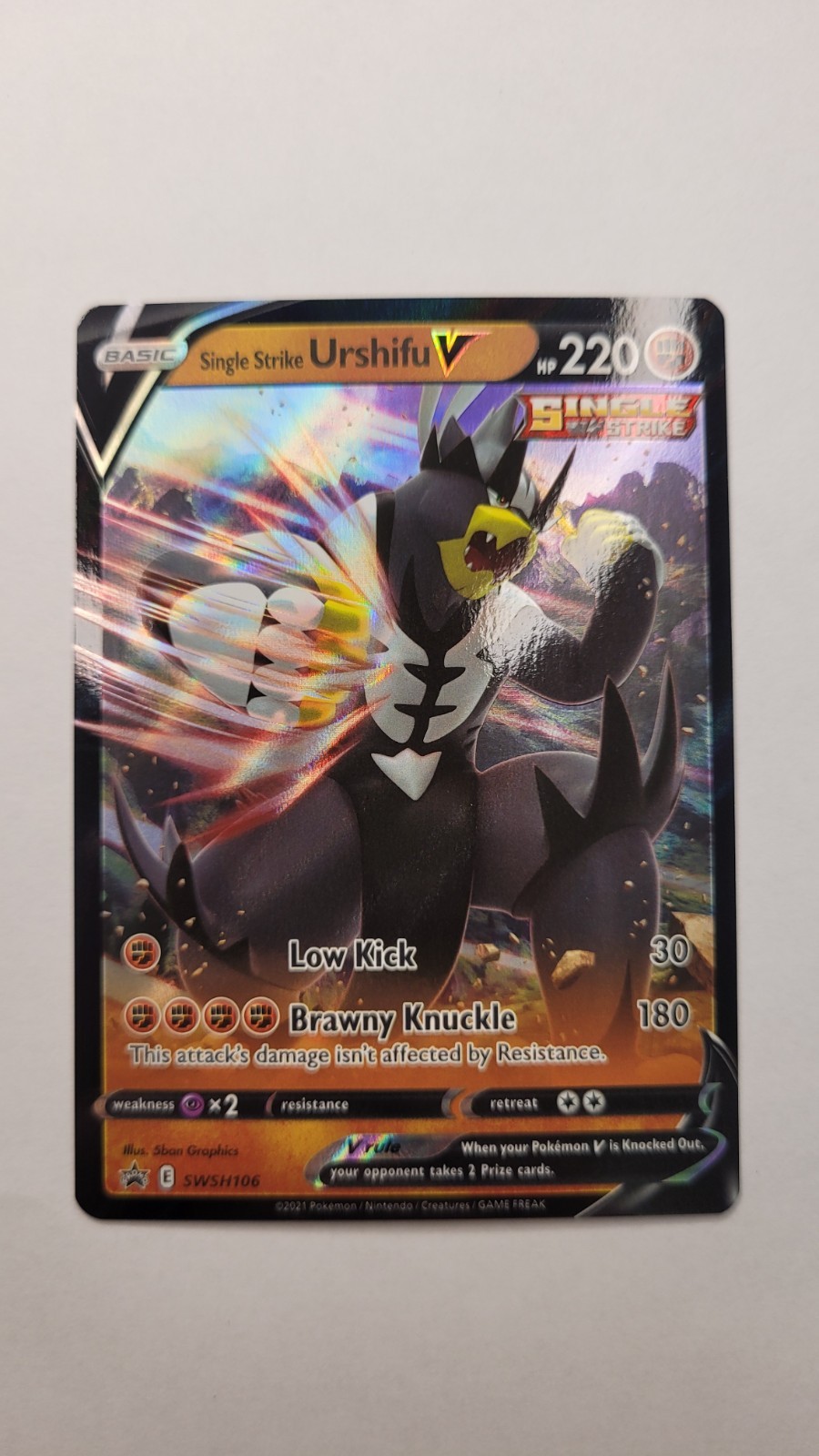 Single Strike Urshifu V SWSH106 - SWSH: Black Star Promo - Pokémon TCG (NM)