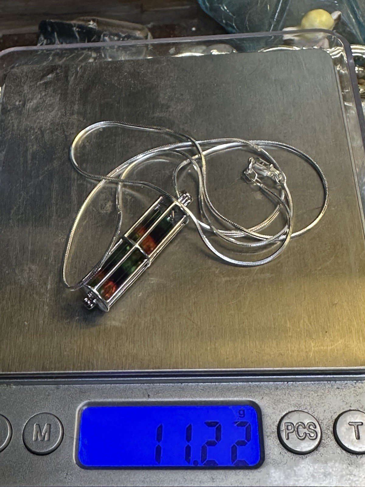 Gorgeous Caged Rectangular Ammolite Doublet 925 S… - image 10