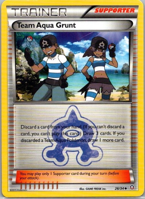 Team Aqua Grunt 26/34 Double Crisis Regular
