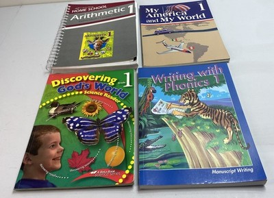 Abeka 1st Grade Lot 4 Books Arithmetic History Science Writing Homeschool