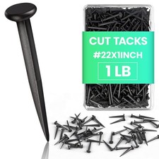 Therwen 1lb Upholstery Carpet Tacks Bulk Black Furniture Tacks Box of Hardwar...
