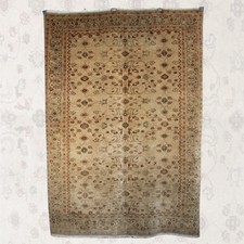 Handmade Wool Oushak Rug - 5x7 ft | Vintage Turkish Accent Carpet for Living Roo