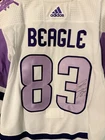 Adidas Arizona Coyotes Beagle #83 Autographed Hockey Fights Cancer Jersey