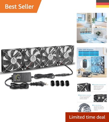 4 x 120mm Lüfter DC 12V Computer Lüfter Mit AC 230V Geschwindigkeitskontrolle...