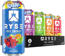 RYSE Fuel Energy Drink - Variety Pack - Sugar Free, Gluten Free  Vegan - 200Mg