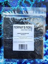 Nori Seaweed Sheets for Algae Eating Fish - 100 Pack, 4" x 7.5", Natural