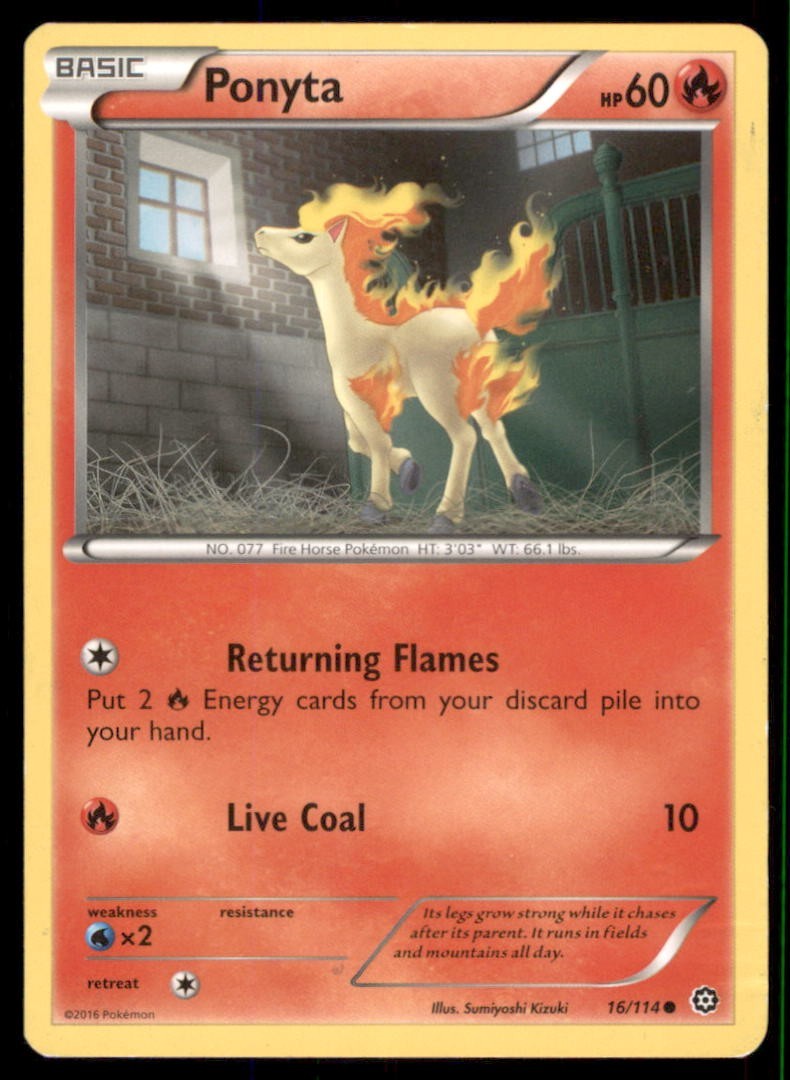 Pokemon TCG Ponyta 16/114 Regular 1
