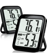Antonki 2 Pack Room Thermometer for Home, Hygrometer Indoor Humidity Meter Gauge