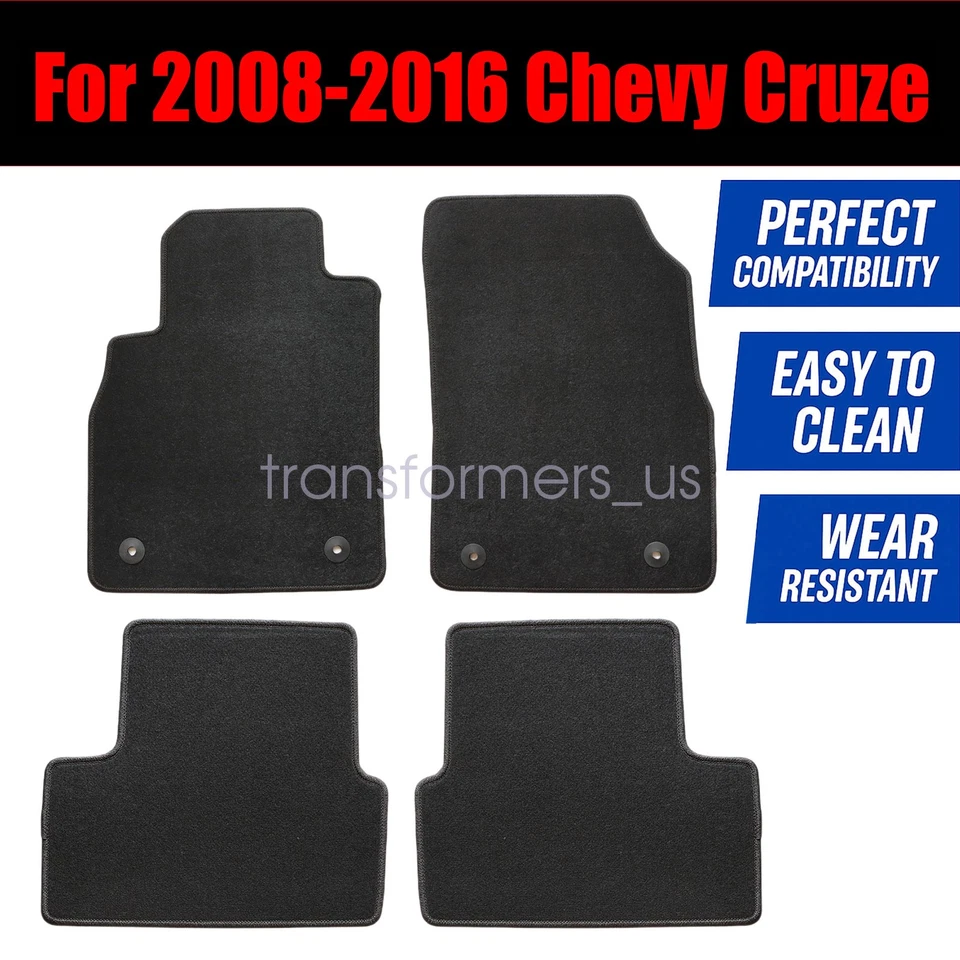 Tapetes de assoalho de veludo de substituição dianteiros e traseiros 2008-2016 para Chevrolet Cruze - Imagem 3 de 4