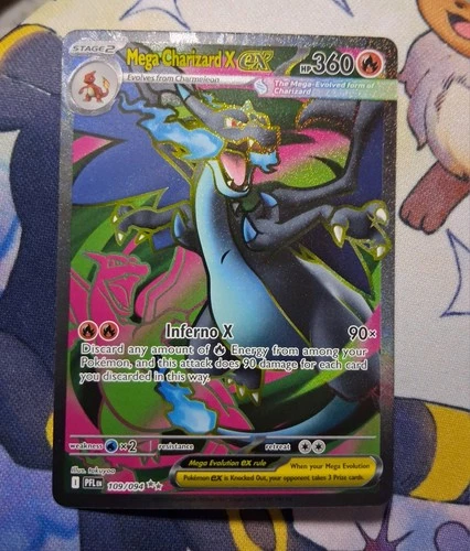 Mega Charizard x EX 109/094 Me02: Phantasmal Flames Holo Full Art