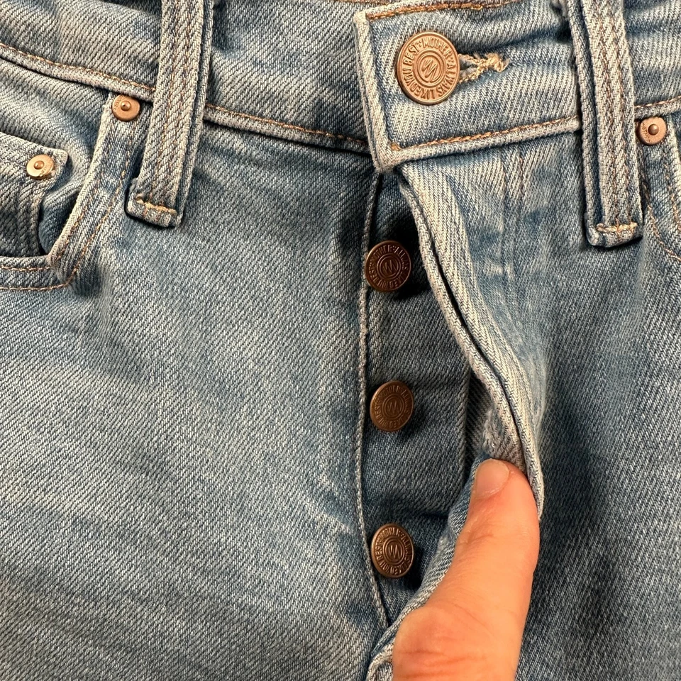 Pantalones de mezclilla elásticos Mother Jeans The Tomcat Flood para mujer azul claro 24 Foto 4 de 4