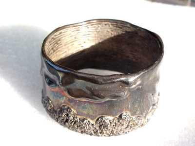 Vintage ,,LeBitski'' Armreif -Manschettenarmband - Silber 0,925 - 72 g - MG 75