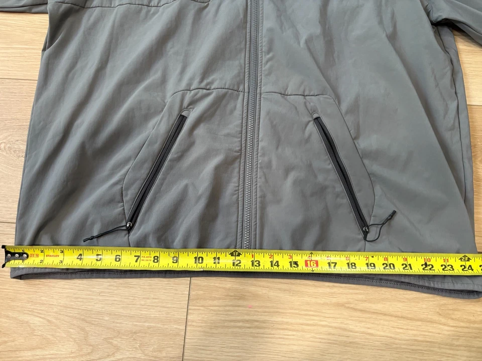 Chaqueta de Pista Mizuno con Capucha Cremallera Completa Gris Oscuro XXL Rendimiento Prendas Exteriores Atléticas Foto 3 de 4