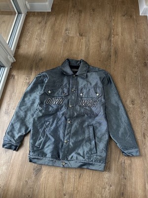 Vintage Down Impact Streetwear Y2K Big Logo Denim Jacket Size: S