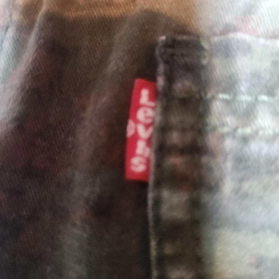 Levis Strauss Bebé Talla 3T Camuflaje Botón General Ajustable Verde Bolsillo Trasero Foto 3 de 4