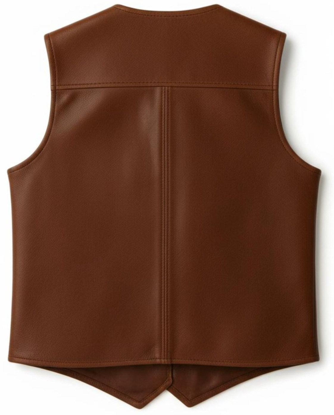 Men's Genuine Leather vest Brown Steampunk Gothic Gilet Waistcoats Costume. image 2