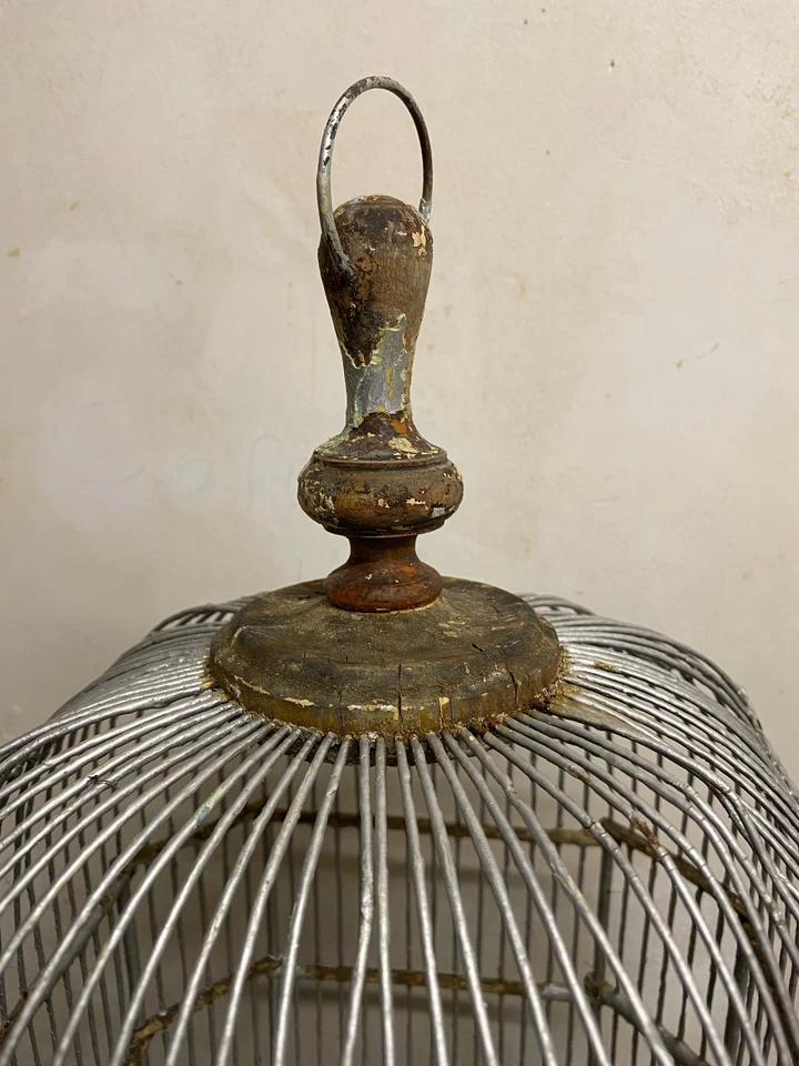 Ancienne Cage à Oiseaux Style Napoléon III - Shabby - pour Décoration - Photo 3/4