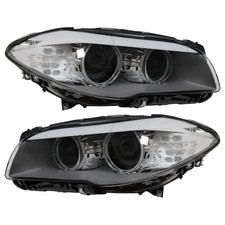 2011-2013 F10 550528i Xenon Hid Headlights Both Sides Chrome Clear Lens