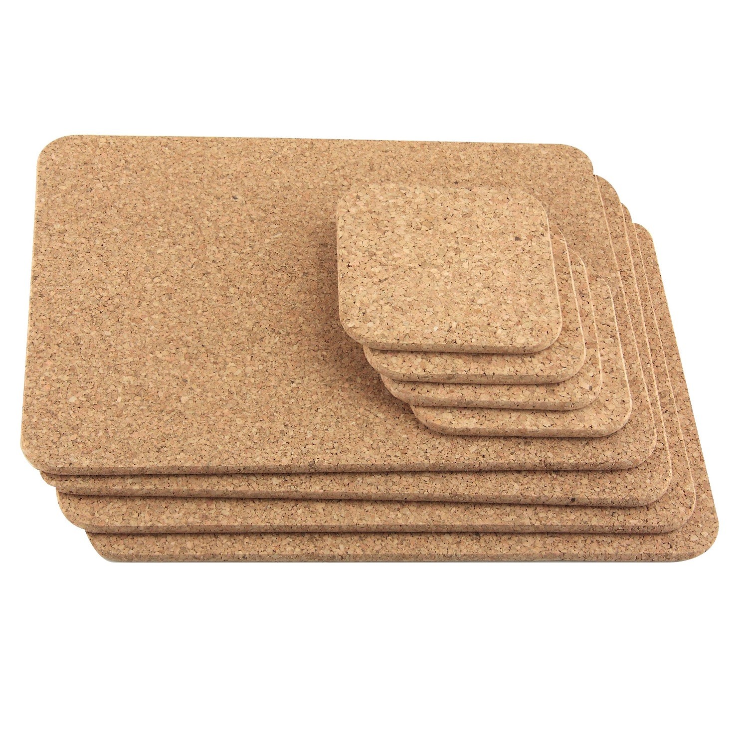 Placemats & Coasters Cork Oak Non Slip Drinking Pads Dining Tablemats Set of 8