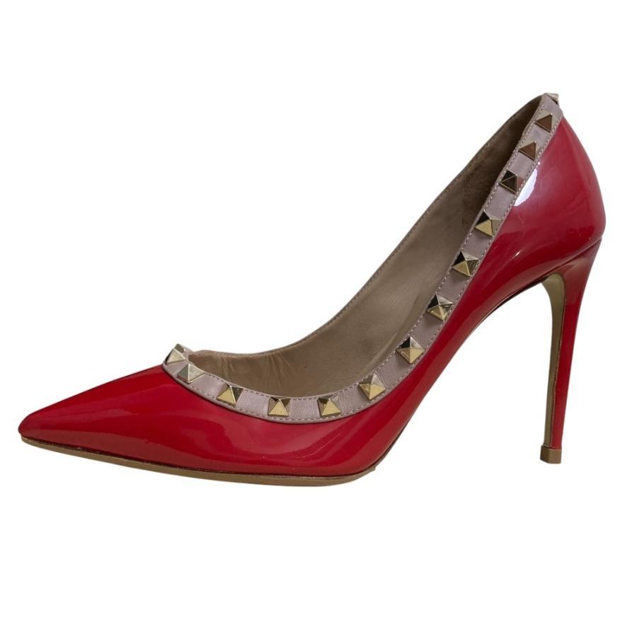 Valentino Garavani Pumps Heel Studded Leather Red EU38.5/US8.5 116200c thumbnail 13