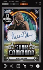 DIGITAL TOPPS WWE SLAM ALEXA BLISS ICONIC TOPPS COSMIC CHROME 25 STAR COMMAND